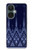 S3950 Motif textile thaïlandais bleu Etui Coque Housse pour OnePlus Nord CE 3 Lite, Nord N30 5G