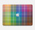 S3942 Tartan à carreaux arc-en-ciel LGBTQ Etui Coque Housse pour MacBook 12″ - A1534