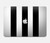 S2297 Noir et blanc rayures verticales Etui Coque Housse pour MacBook Air 15″ (2023,2024) - A2941, A3114