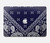S3357 Marine Bleu Bandana Motif Etui Coque Housse pour MacBook Air 15″ (2023,2024) - A2941, A3114