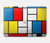 S3814 Composition de dessin au trait Piet Mondrian Etui Coque Housse pour MacBook Air 15″ (2023,2024) - A2941, A3114