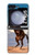 S0934 Sauvage Black Horse Etui Coque Housse pour Samsung Galaxy Z Flip 5