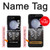 S1434 Crâne Tatouage Motard Aile Etui Coque Housse pour Samsung Galaxy Z Flip 5
