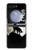 S1981 Loup hurlant à la lune Etui Coque Housse pour Samsung Galaxy Z Flip 5