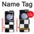 S2492 Noir et blanc Damier Etui Coque Housse pour Samsung Galaxy Z Flip 5