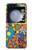S3281 Motif coloré Hippie Fleurs Etui Coque Housse pour Samsung Galaxy Z Flip 5