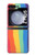 S3799 Arc-en-ciel aquarelle vertical mignon Etui Coque Housse pour Samsung Galaxy Z Flip 5