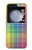 S3942 Tartan à carreaux arc-en-ciel LGBTQ Etui Coque Housse pour Samsung Galaxy Z Flip 5
