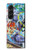 S0588 mur de graffiti Etui Coque Housse pour Samsung Galaxy Z Fold 5