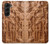 S1307 Poissons Sculpture sur bois imprimé graphique Etui Coque Housse pour Samsung Galaxy Z Fold 5
