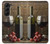 S1316 Raisins Bouteille et un verre de vin rouge Etui Coque Housse pour Samsung Galaxy Z Fold 5