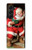 S1417 Père Noël Joyeux Noël Etui Coque Housse pour Samsung Galaxy Z Fold 5
