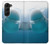 S1801 Béluga Sourire baleine Etui Coque Housse pour Samsung Galaxy Z Fold 5