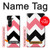 S1849 Rose Noir Chevron Zigzag Etui Coque Housse pour Samsung Galaxy Z Fold 5