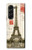 S2108 Tour Eiffel de Paris Carte postale Etui Coque Housse pour Samsung Galaxy Z Fold 5
