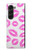 S2214 Bisous Lèvres roses Etui Coque Housse pour Samsung Galaxy Z Fold 5
