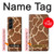 S2326 girafe Peau Etui Coque Housse pour Samsung Galaxy Z Fold 5