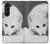 S2569 Blanc arctique Renard Etui Coque Housse pour Samsung Galaxy Z Fold 5