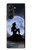 S2668 Silhouette sirène Lune Nuit Etui Coque Housse pour Samsung Galaxy Z Fold 5