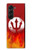S2803 Feu Rouge Diable Lance Symbole Etui Coque Housse pour Samsung Galaxy Z Fold 5