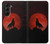 S2955 Loup Hurlant Rouge Lune Etui Coque Housse pour Samsung Galaxy Z Fold 5