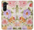 S3035 Peinture douce Fleur Etui Coque Housse pour Samsung Galaxy Z Fold 5