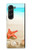 S3212 Coquilles de mer Étoile de mer Plage Etui Coque Housse pour Samsung Galaxy Z Fold 5