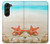 S3212 Coquilles de mer Étoile de mer Plage Etui Coque Housse pour Samsung Galaxy Z Fold 5