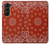 S3355 Motif Bandana Rouge Etui Coque Housse pour Samsung Galaxy Z Fold 5