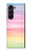 S3507 Coloré Arc-en-ciel pastel Etui Coque Housse pour Samsung Galaxy Z Fold 5
