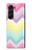 S3514 Arc en ciel Zigzag Etui Coque Housse pour Samsung Galaxy Z Fold 5