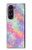 S3706 Arc-en-ciel pastel Galaxy Pink Sky Etui Coque Housse pour Samsung Galaxy Z Fold 5