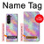 S3706 Arc-en-ciel pastel Galaxy Pink Sky Etui Coque Housse pour Samsung Galaxy Z Fold 5