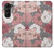 S3716 Motif floral rose Etui Coque Housse pour Samsung Galaxy Z Fold 5
