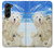 S3794 Ours polaire arctique amoureux de la peinture de phoque Etui Coque Housse pour Samsung Galaxy Z Fold 5