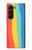 S3799 Arc-en-ciel aquarelle vertical mignon Etui Coque Housse pour Samsung Galaxy Z Fold 5