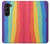 S3799 Arc-en-ciel aquarelle vertical mignon Etui Coque Housse pour Samsung Galaxy Z Fold 5