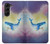 S3802 Rêve Baleine Pastel Fantaisie Etui Coque Housse pour Samsung Galaxy Z Fold 5