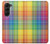 S3942 Tartan à carreaux arc-en-ciel LGBTQ Etui Coque Housse pour Samsung Galaxy Z Fold 5