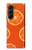 S3946 Motif orange sans couture Etui Coque Housse pour Samsung Galaxy Z Fold 5