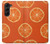 S3946 Motif orange sans couture Etui Coque Housse pour Samsung Galaxy Z Fold 5