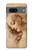 S1045 Leonardo da Vinci Femme Head Etui Coque Housse pour Google Pixel 7a
