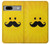 S1145 Soleil jaune Mustache Etui Coque Housse pour Google Pixel 7a