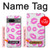 S2214 Bisous Lèvres roses Etui Coque Housse pour Google Pixel 7a