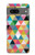 S3049 Triangles Couleurs vibrantes Etui Coque Housse pour Google Pixel 7a