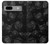 S3153 Noir Roses Etui Coque Housse pour Google Pixel 7a