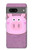 S3269 Porc Dessin animé Etui Coque Housse pour Google Pixel 7a
