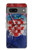 S3313 Croatie Drapeau graphique Football Millésime Etui Coque Housse pour Google Pixel 7a