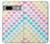 S3499 Motif coloré coeur Etui Coque Housse pour Google Pixel 7a