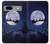 S3508 Noël Père Noël Lune Etui Coque Housse pour Google Pixel 7a